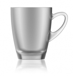 Kenia Glastasse 32cl gefrosted, geeicht 0,2l/0,25l mit Druck 