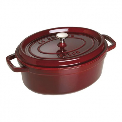 Cocotte oval Grenadine-Rot Staub 