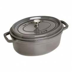 Cocotte oval Graphit-Grau Staub 