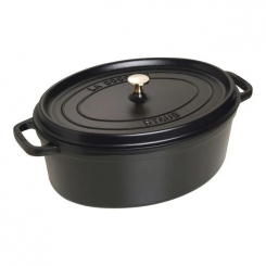 Cocotte oval Schwarz Staub 