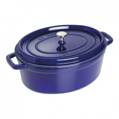 Cocotte oval Dunkelblau Staub 29 cm