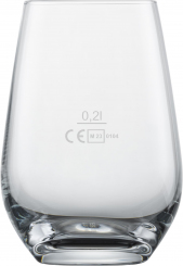 Wasserglas 397ml Vina Schott Zwiesel geeicht 0,2l, ab 12 Stück 