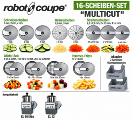 16-Scheiben-Set - "Multicut" für CL50 Ultra & CL52 von Robot Coupe 
