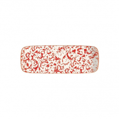 Platte rechteckig Quadro 30 x 11 cm Venecia Maroon ID Fine 