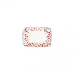 Platte rechteckig Quadro 14 x 10 cm Venecia Maroon ID Fine 