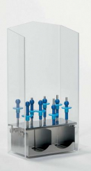 Eishörnchensilos Nr. 208 Plexi / Edelstahl von Stöckel 208, 8 Halter, 250 x 130 mm