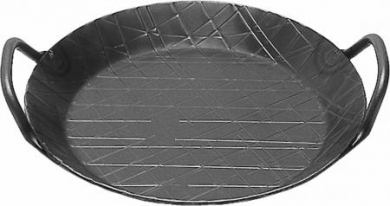 Brat- / Servierpfanne Schmiedeeisen Seitengriffe 24 cm 