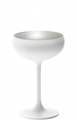 Sektschale weiß matt/silber Elements Olympic Stölzle ab 6 Stück 