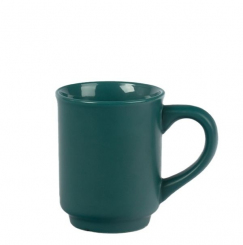 Glühweintasse dunkelgrün matt 0,2 l mit Druck 