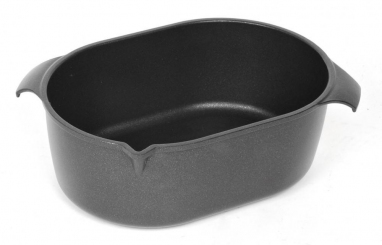 AMT Bräter 32 x 22 x 11 cm aus Aluguss mit Ausgießer 