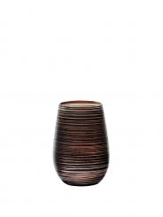 Becher matt schwarz/bronze geriffelt Twister metallic Stölzle 