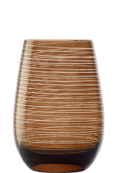 Becher braun geriffelt Glasserie Twister Stölzle 