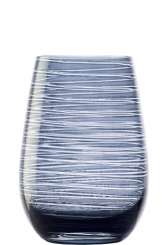 Becher blaugrau geriffelt Glasserie Twister Stölzle 