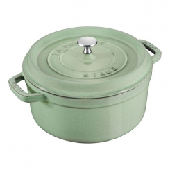 Cocotte rund Salbeigrün Staub 