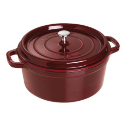 Cocotte rund Grenadine-Rot Staub 