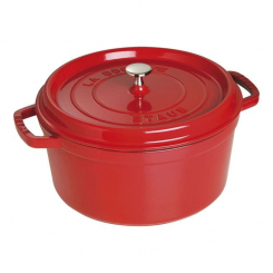 Cocotte rund Kirsch-Rot Staub 