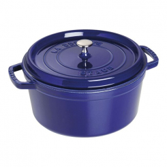Cocotte rund Dunkelblau Staub 24 cm