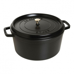 Cocotte rund Schwarz Staub 