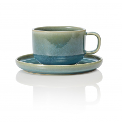 Ober- und Untertasse 27,5cl im Set Rockzzero One Myrtle Green 