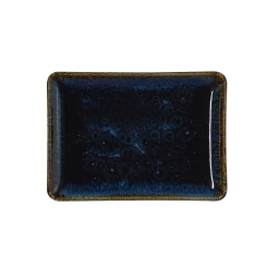 Teller flach rechteckig Vida Dark Ocean 