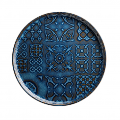 Teller flach 28cm Uno Classic Blue Traditional Tiles Mäser 