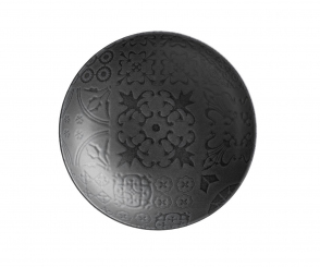 Teller tief 22cm Schwarz Traditional Tiles Mäser 