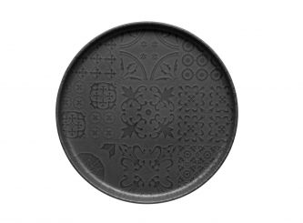 Dessertteller 22cm Uno Schwarz Traditional Tiles Mäser 