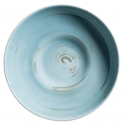 Teller tief rund 22 cm hellblau Porzellan Derby Mäser 