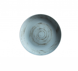 Teller flach rund 26,8 cm hellblau Porzellan Derby Mäser 