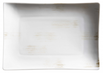 Platte rechteckig 30,8x22x4,2cm weiß Porzellan Derby Mäser 