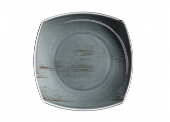 Schüssel eckig 19,2 cm dunkelgrau Porzellan Derby Mäser 