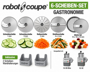 6-Scheiben-Set - Gastronomie für CL50 Ultra & CL52 von Robot Coupe 