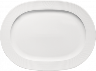 Platte oval mit Fahne 32 x 24 cm Carat Bauscher 