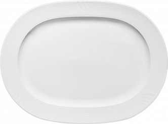 Platte oval mit Fahne 35 x 27 cm Carat Bauscher 