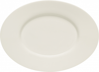 Platte oval mit Fahne 18 x13 cm Purity Classic Bauscher 