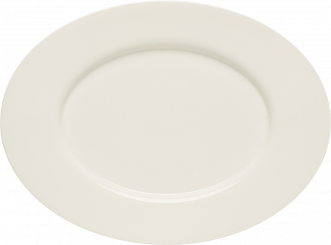 Platte oval mit Fahne 24 x 18 cm Purity Classic Bauscher 
