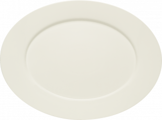 Platte oval mit Fahne 33 x 24 cm Purity Classic Bauscher 