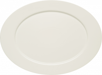Platte oval mit Fahne 38 x 28 cm Purity Classic Bauscher 
