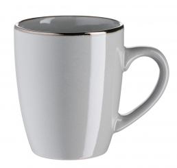 Kaffeebecher 40 cl grau Metallic Rim Mäser 