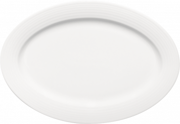 Platte oval mit Fahne 26 x18 cm Dialog Bauscher 