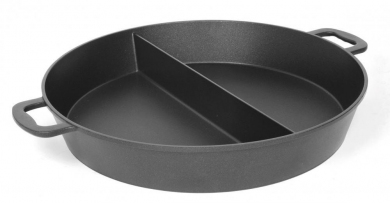 AMT Profi Großraumpfanne zweigeteilt Aluguss 