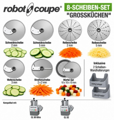 8-Scheiben-Set - "Großküchen" für CL50 Ultra & CL52 von Robot Coupe 