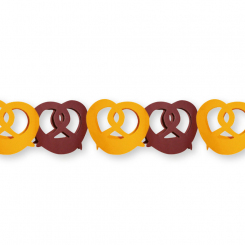 Brezelgirlande Papier 3m, 10 Stück, Suthor 