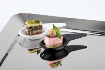 Fingerfoodlöffel Ying Yang schwarz von APS 