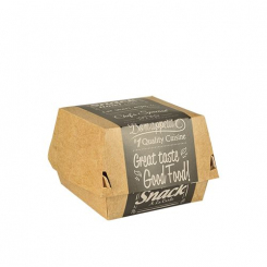 Burger Boxen Pappe ''Good Food pure'' 11 x 11,5 cm, 400 Stück Papstar 