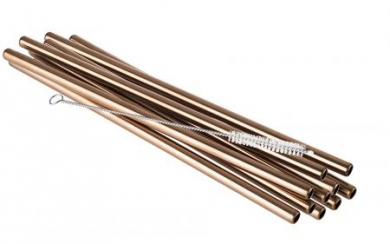 Trinkhalme aus Edelstahl 11er Set APS Druchmesser 8 mm