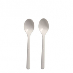 BIO-PP Kaffeelöffel (Mehrweg) Weiß 13 cm, extra stabil 