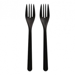 BIO-PP Gabel (Mehrweg) schwarz 18,5 cm, extra stabil 