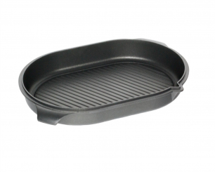 AMT Bräter-Deckel mit Grillboden 41 × 28 × 6 cm aus Aluguss Induktion 