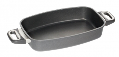 AMT Bräter flach 33 x 21 cm aus Aluguss Induktion 